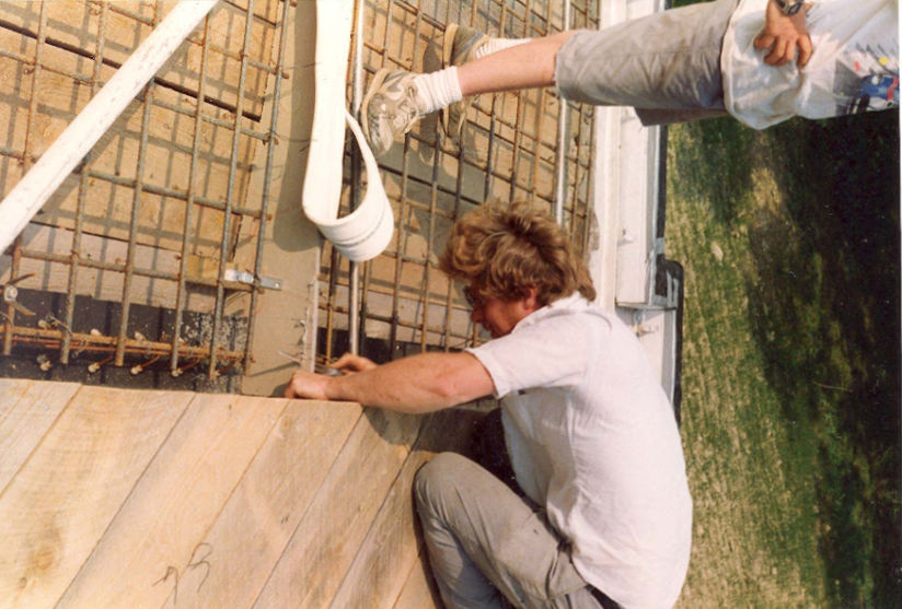 Applying the exterior finish details